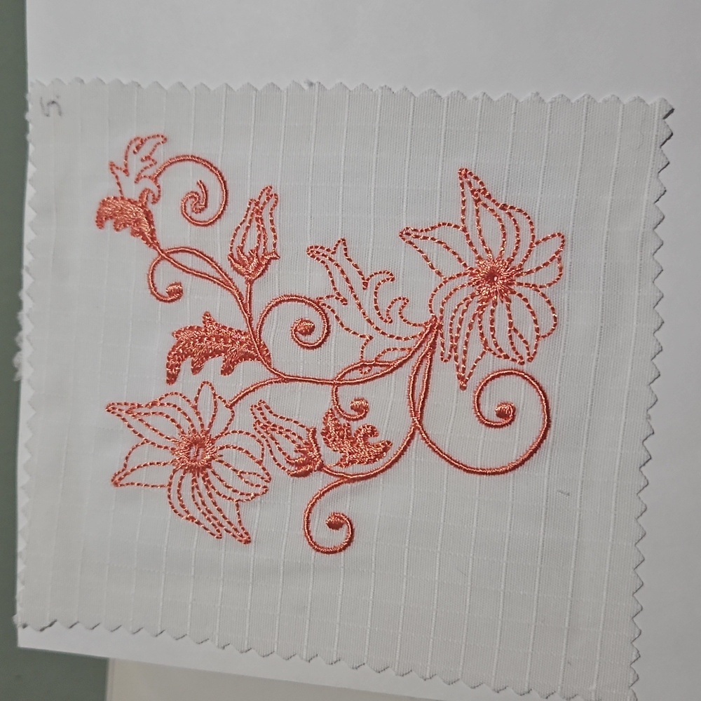 Handmade machine embroidery patch